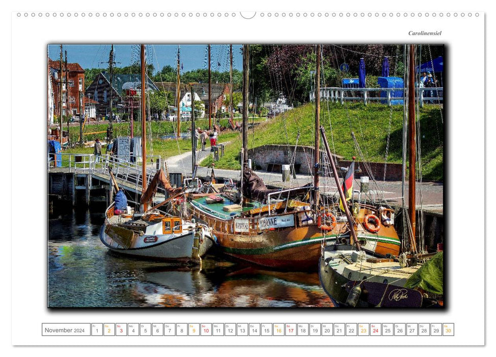 Ostfriesland - die bezaubernden alten Häfen (CALVENDO Wandkalender 2024)