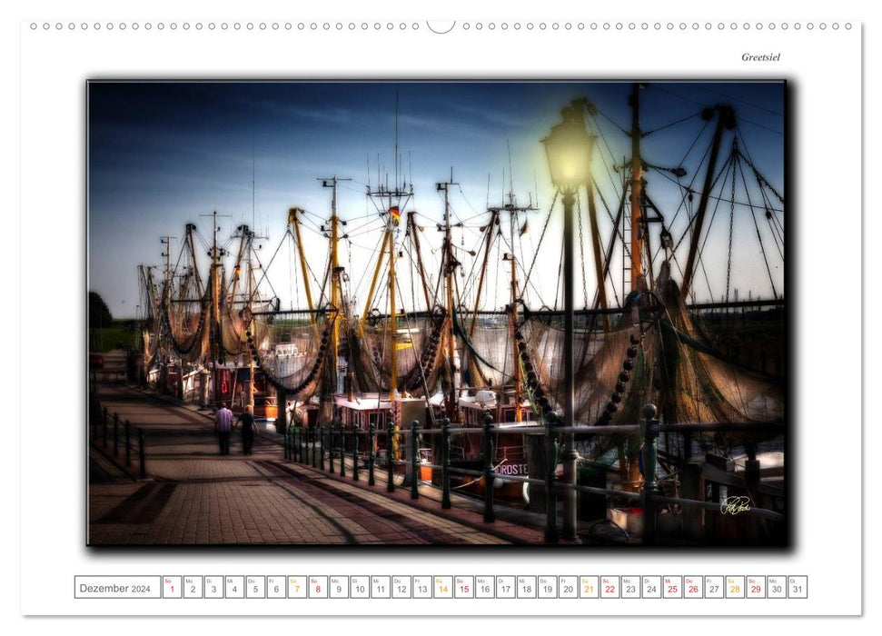 East Frisia - the enchanting old harbors (CALVENDO wall calendar 2024) 