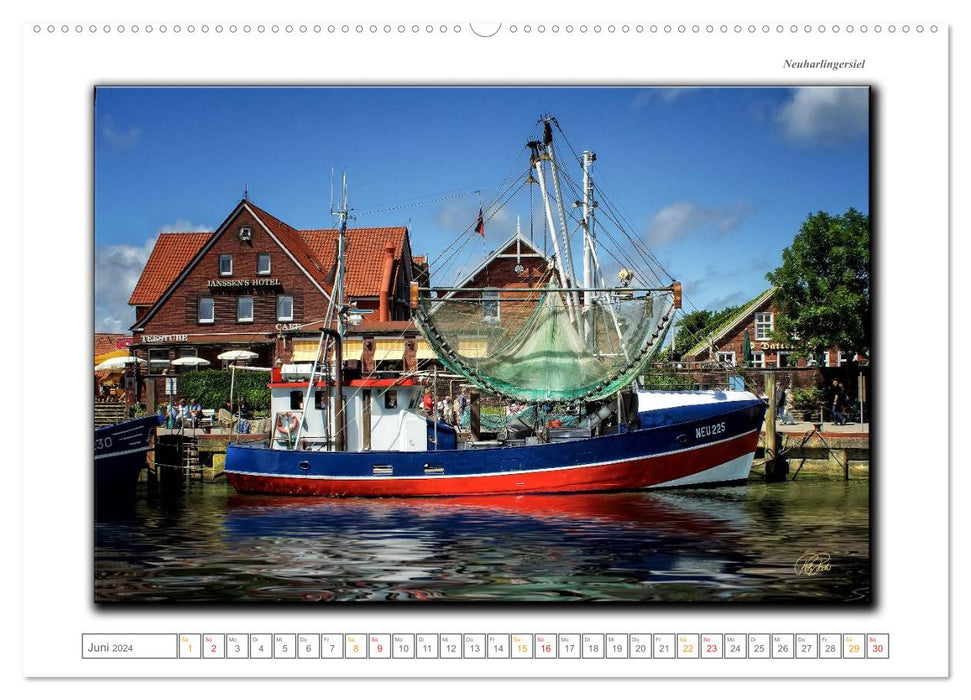 East Frisia - the enchanting old harbors (CALVENDO wall calendar 2024) 