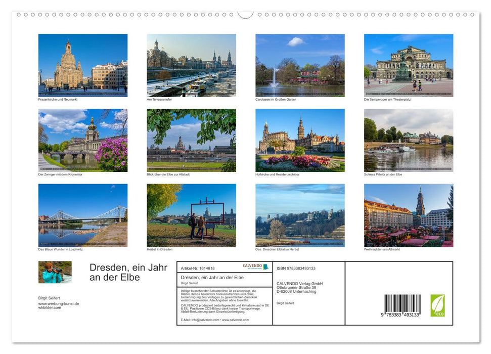 Dresden, ein Jahr an der Elbe (CALVENDO Premium Wandkalender 2024)