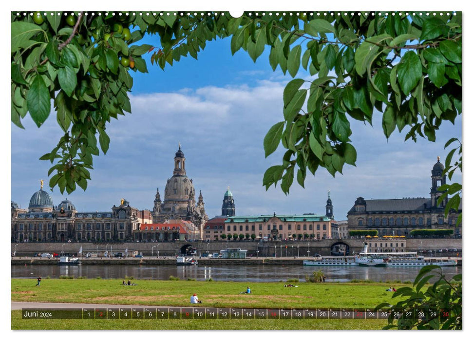 Dresden, ein Jahr an der Elbe (CALVENDO Premium Wandkalender 2024)