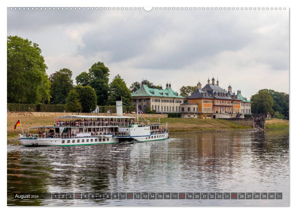 Dresden, ein Jahr an der Elbe (CALVENDO Premium Wandkalender 2024)