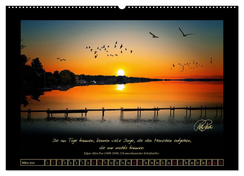 Sonnenmomente und Lebensweisheiten (CALVENDO Premium Wandkalender 2024)