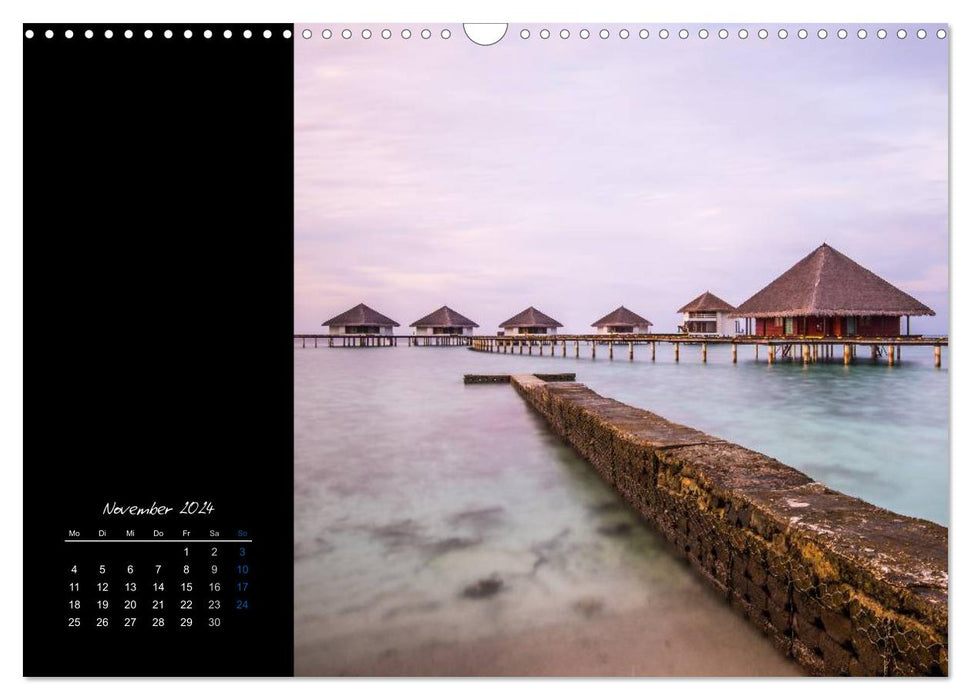 Maldives - si près du paradis (calendrier mural CALVENDO 2024) 