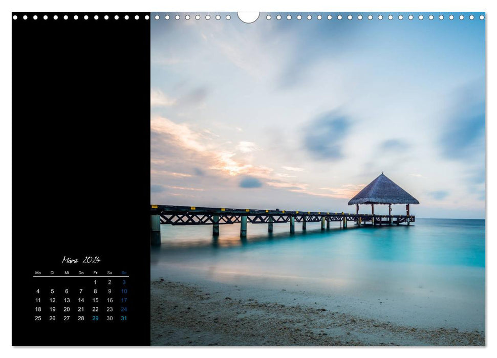 Maldives - si près du paradis (calendrier mural CALVENDO 2024) 