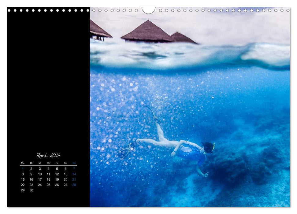 Maldives - si près du paradis (calendrier mural CALVENDO 2024) 