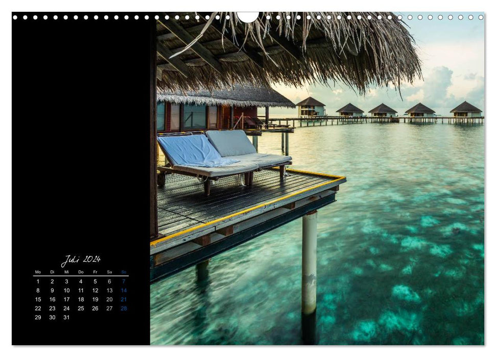 Maldives - si près du paradis (calendrier mural CALVENDO 2024) 