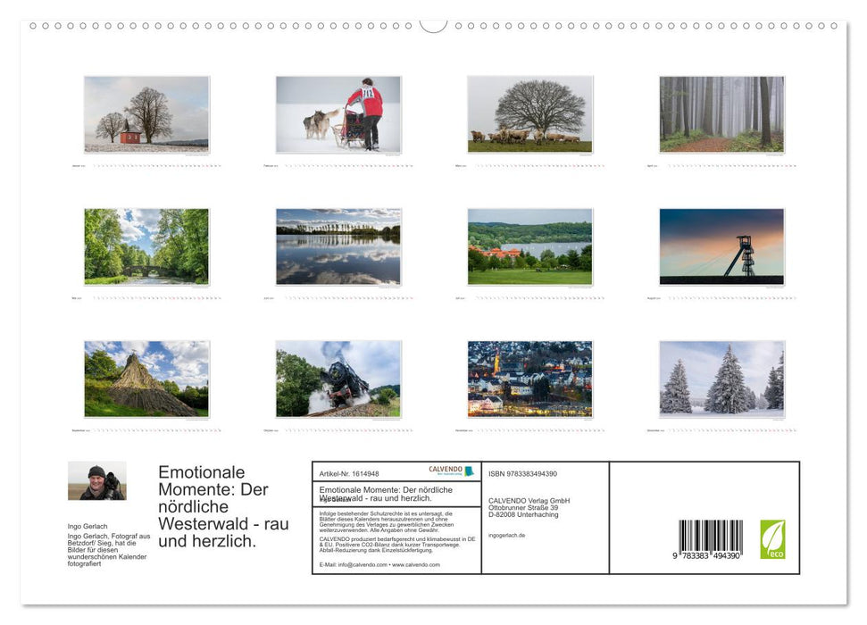 Emotional moments: The northern Westerwald - rough and warm. (CALVENDO Premium Wall Calendar 2024) 
