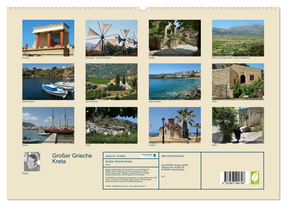 Grande Crète grecque (Calvendo Premium Wall Calendar 2024) 