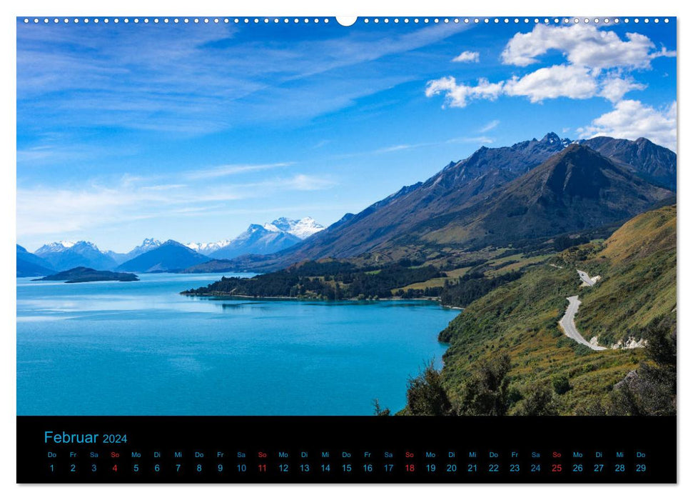 New Zealand 2024 - Pictures of a cycling trip (CALVENDO wall calendar 2024) 