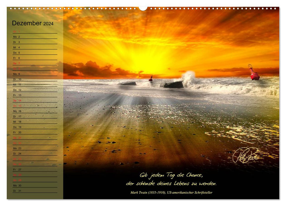 Moments of sunshine and wisdom of life / birthday calendar (CALVENDO Premium Wall Calendar 2024) 