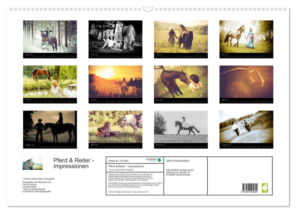 Pferd & Reiter - Impressionen (CALVENDO Wandkalender 2024)