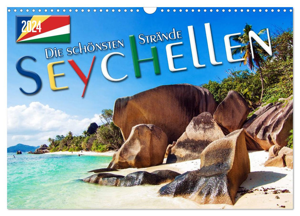 Seychellen - Die schönsten Strände (CALVENDO Wandkalender 2024)