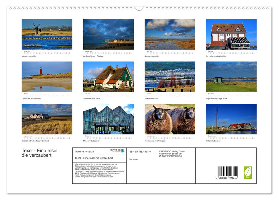 Texel – Eine Insel die verzaubert (CALVENDO Premium Wandkalender 2024)