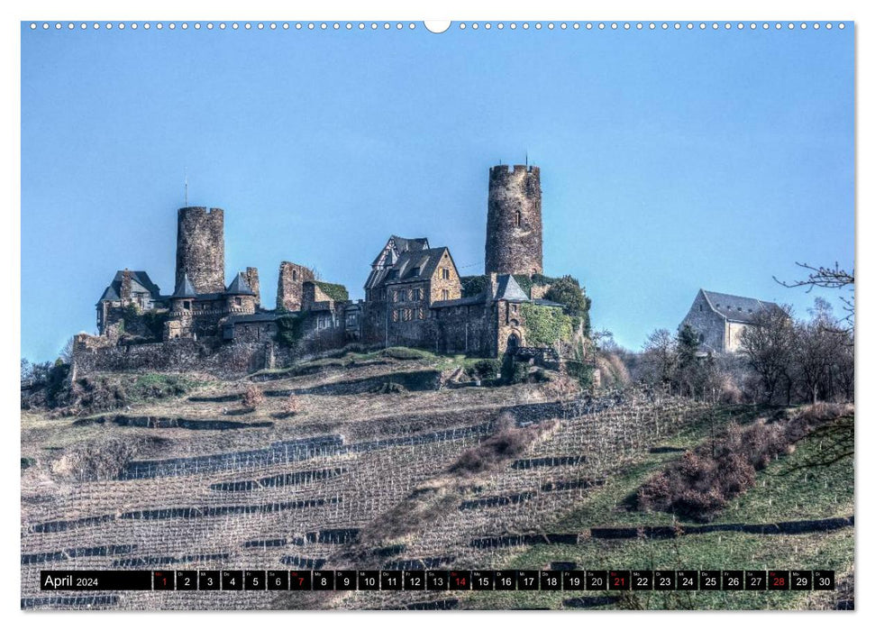 Mosel Impressionen Mystische Burgen und magische Orte (CALVENDO Premium Wandkalender 2024)
