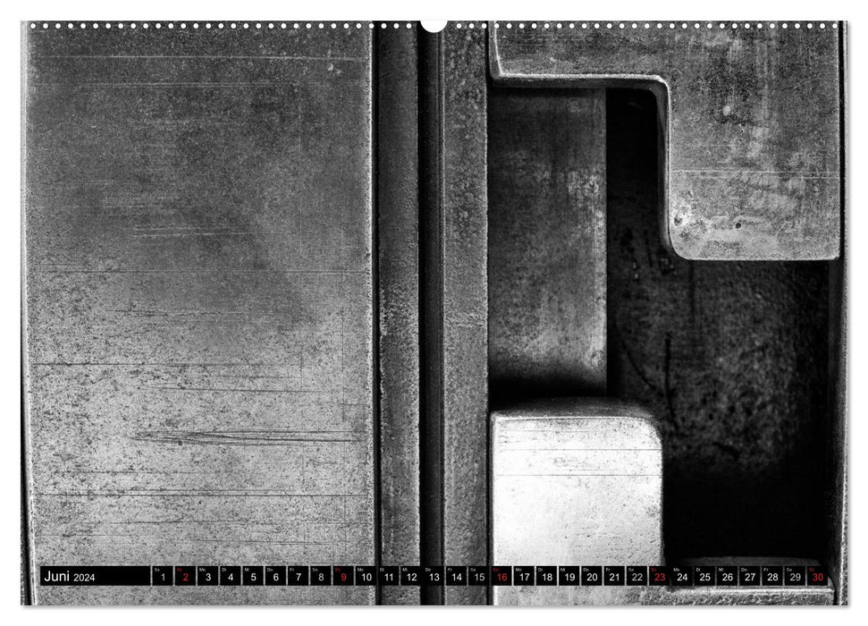 Esthétique industrielle en noir et blanc (calendrier mural CALVENDO 2024) 