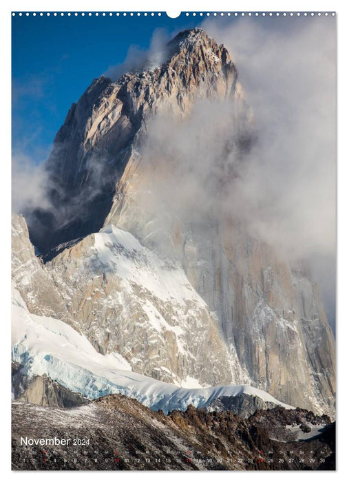 Majestätische Berge Cerro Fitzroy Patagonien (CALVENDO Premium Wandkalender 2024)