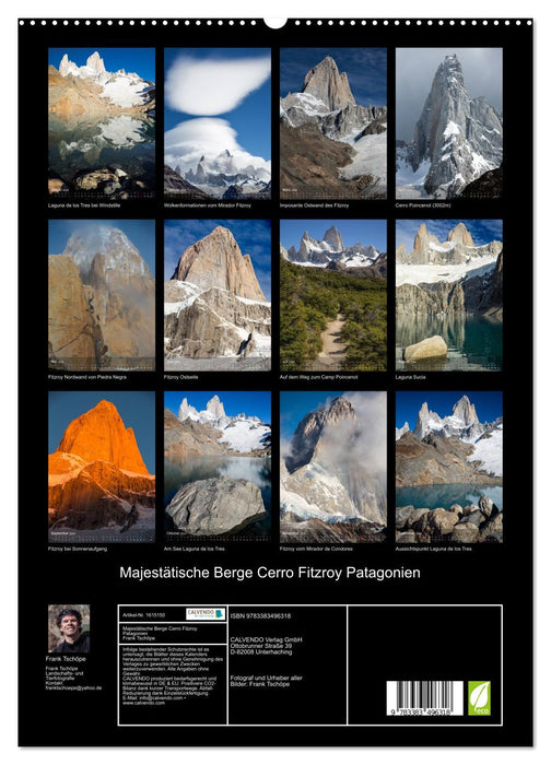 Majestic Mountains Cerro Fitzroy Patagonia (Calvendo Premium Calendrier mural 2024) 