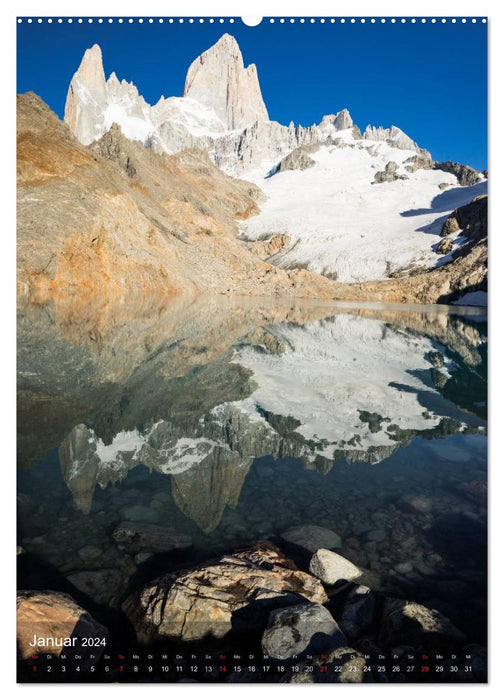 Majestic Mountains Cerro Fitzroy Patagonia (CALVENDO Premium Wall Calendar 2024) 