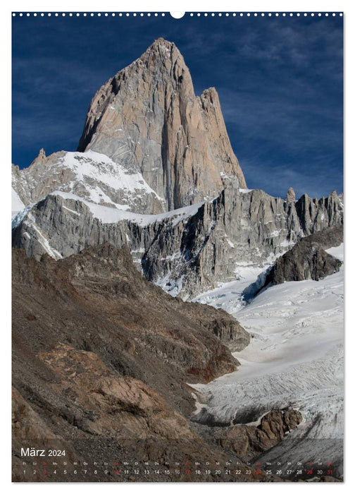 Majestic Mountains Cerro Fitzroy Patagonia (CALVENDO Premium Wall Calendar 2024) 