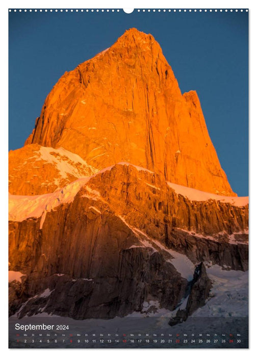 Majestätische Berge Cerro Fitzroy Patagonien (CALVENDO Premium Wandkalender 2024)