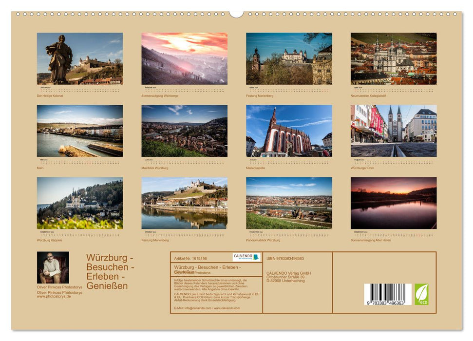 Würzburg - Visit - Experience - Enjoy (CALVENDO Premium Wall Calendar 2024) 