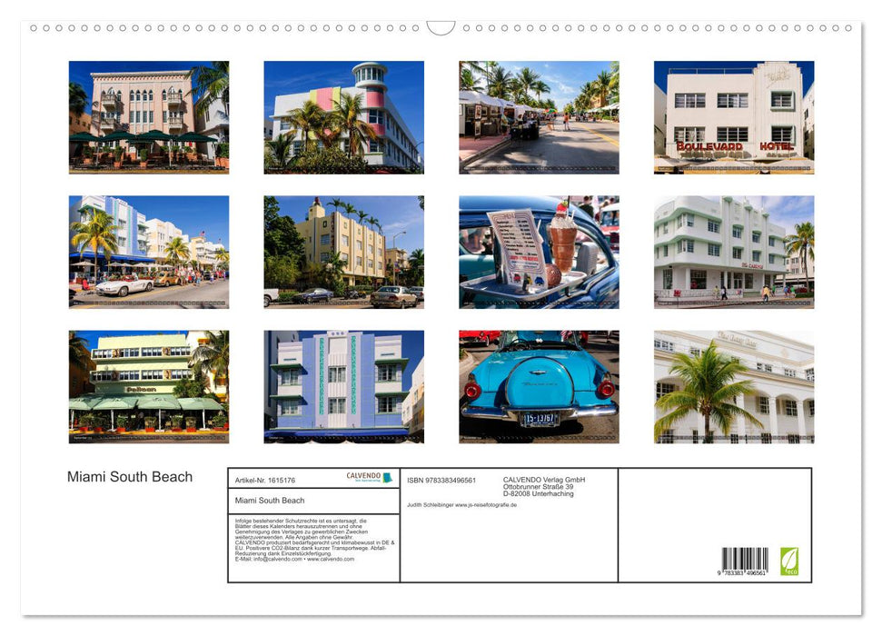 Miami South Beach (CALVENDO Wandkalender 2024)