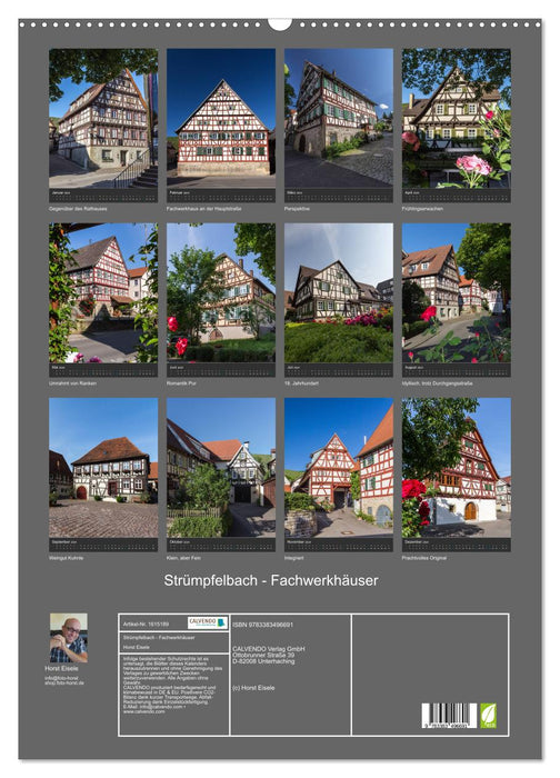 Strrumpfelbach - half-timbered houses (CALVENDO wall calendar 2024) 