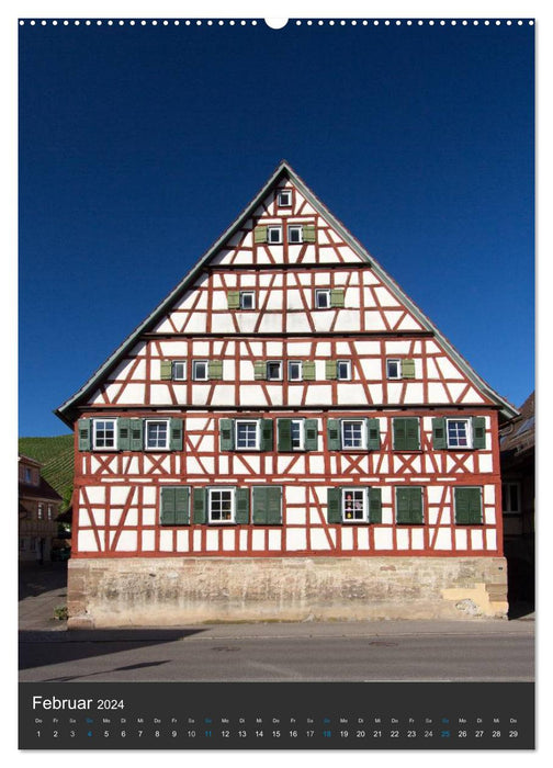 Strrumpfelbach - maisons à colombages (calendrier mural CALVENDO 2024) 