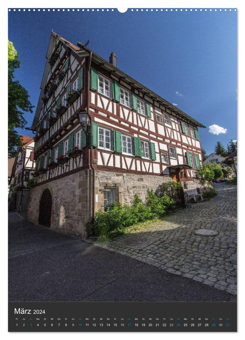 Strrumpfelbach - half-timbered houses (CALVENDO wall calendar 2024) 