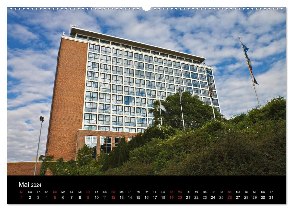 Sur la route dans la ville hanséatique de Rostock (calendrier mural CALVENDO Premium 2024) 