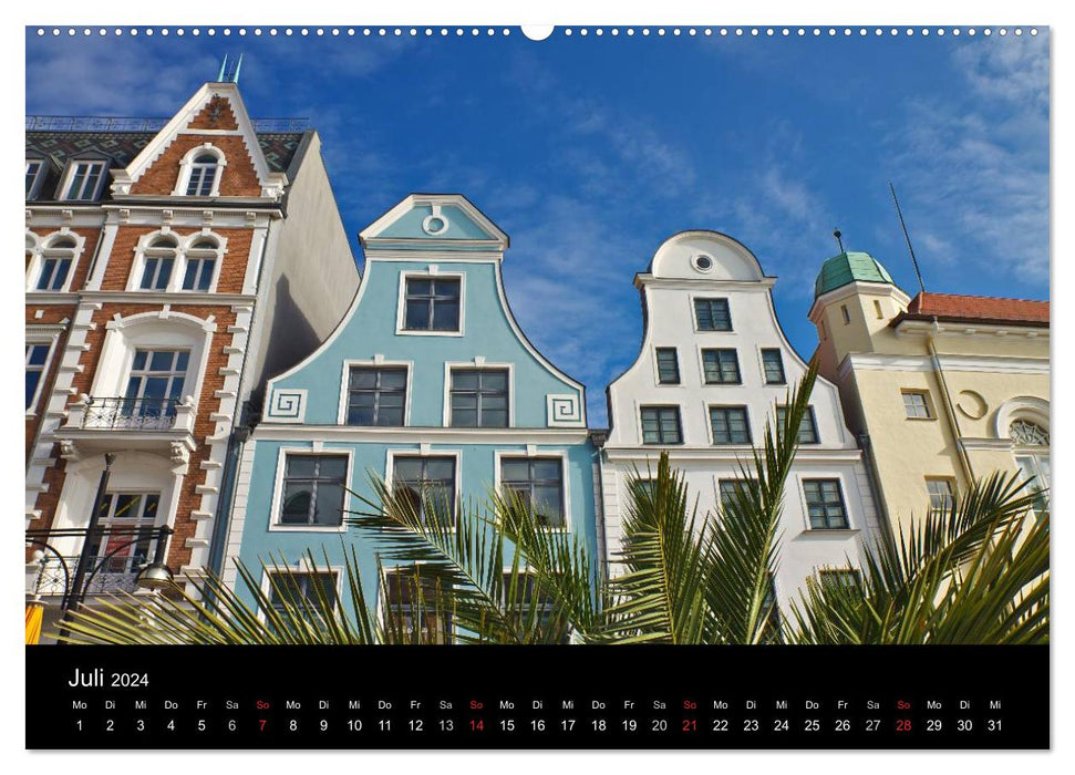 On the road in the Hanseatic city of Rostock (CALVENDO Premium wall calendar 2024) 