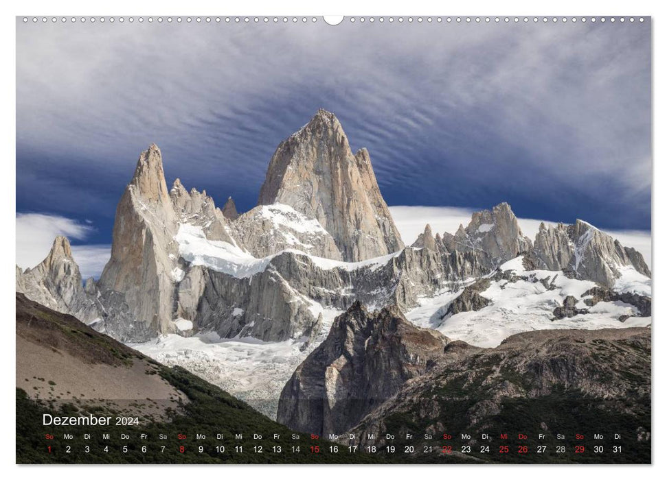 Mondes de montagne majestueux Cerro Torre &amp; Fitzroy Patagonia (Calendrier mural CALVENDO Premium 2024) 