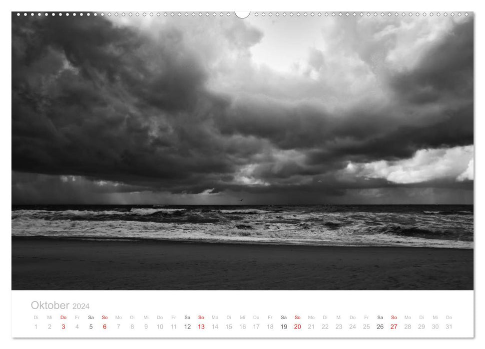Dunkle Brandungen - Nordsee und Mittelmeer Landschaftsfotografien von Niko Korte (CALVENDO Wandkalender 2024)