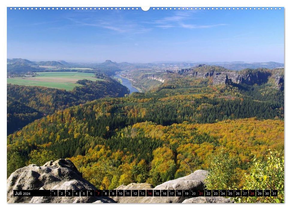 Elbsandsteingebirge (CALVENDO Premium Wandkalender 2024)