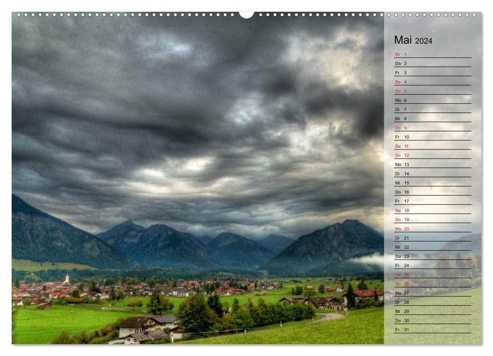 The Oberstdorfer Allgäu (CALVENDO Premium Wall Calendar 2024) 