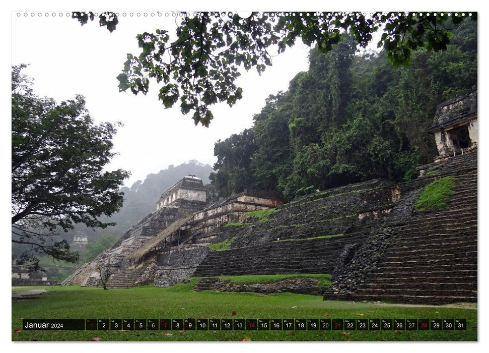 Des Mayas et des Aztèques – Mexique, Guatemala et Honduras (Calendrier mural CALVENDO Premium 2024) 