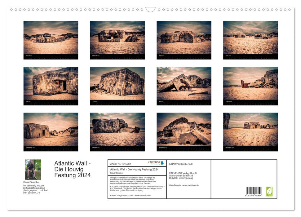 The Atlantic Wall - The Houvig Fortress 2024 (CALVENDO Wall Calendar 2024) 