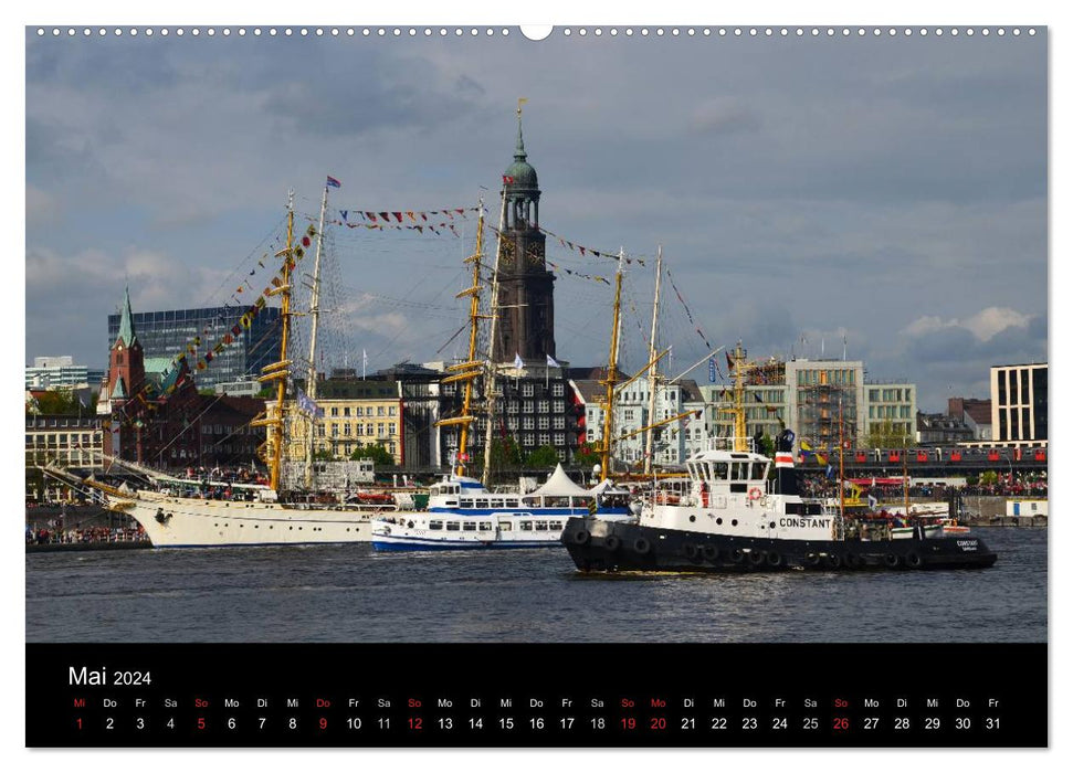 Auslaufparade des Hamburger Hafengeburtstages (CALVENDO Wandkalender 2024)