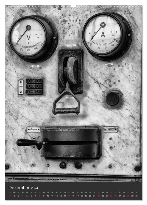 Industrial aesthetics in black and white (CALVENDO wall calendar 2024) 