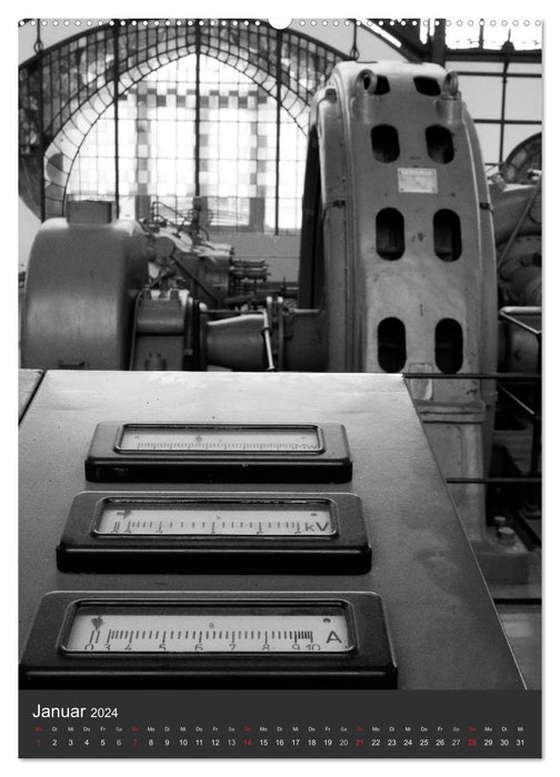 Industrial aesthetics in black and white (CALVENDO wall calendar 2024) 