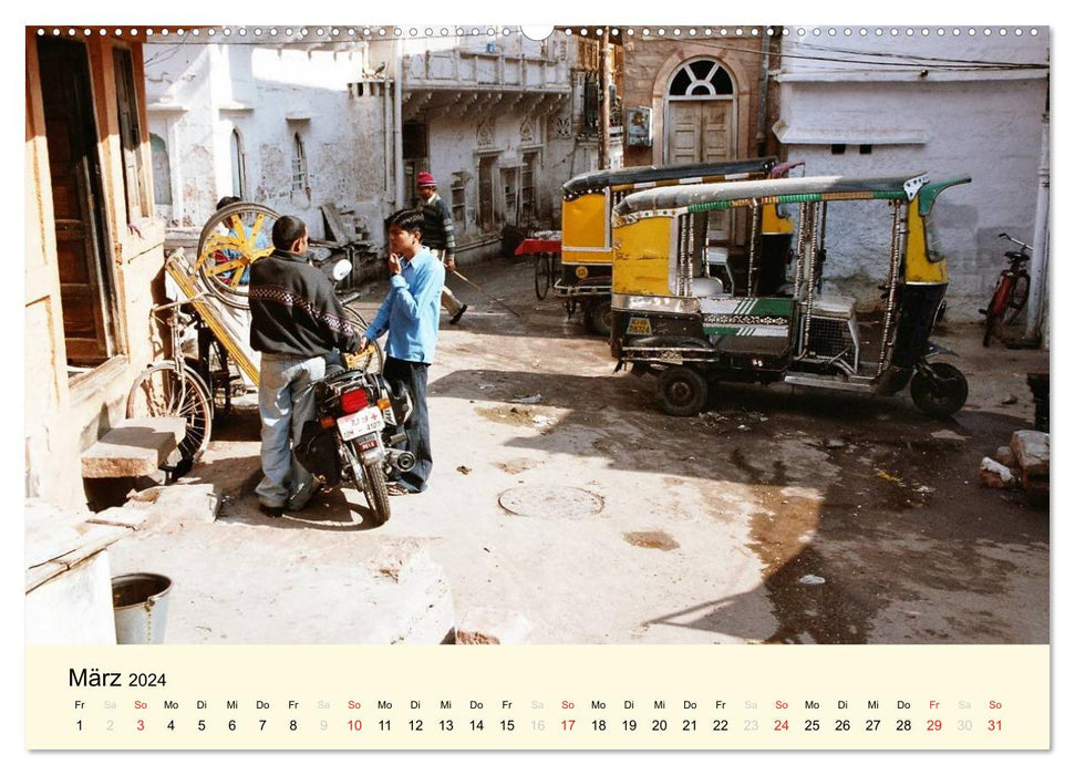 Alltagsleben in Indien (CALVENDO Premium Wandkalender 2024)