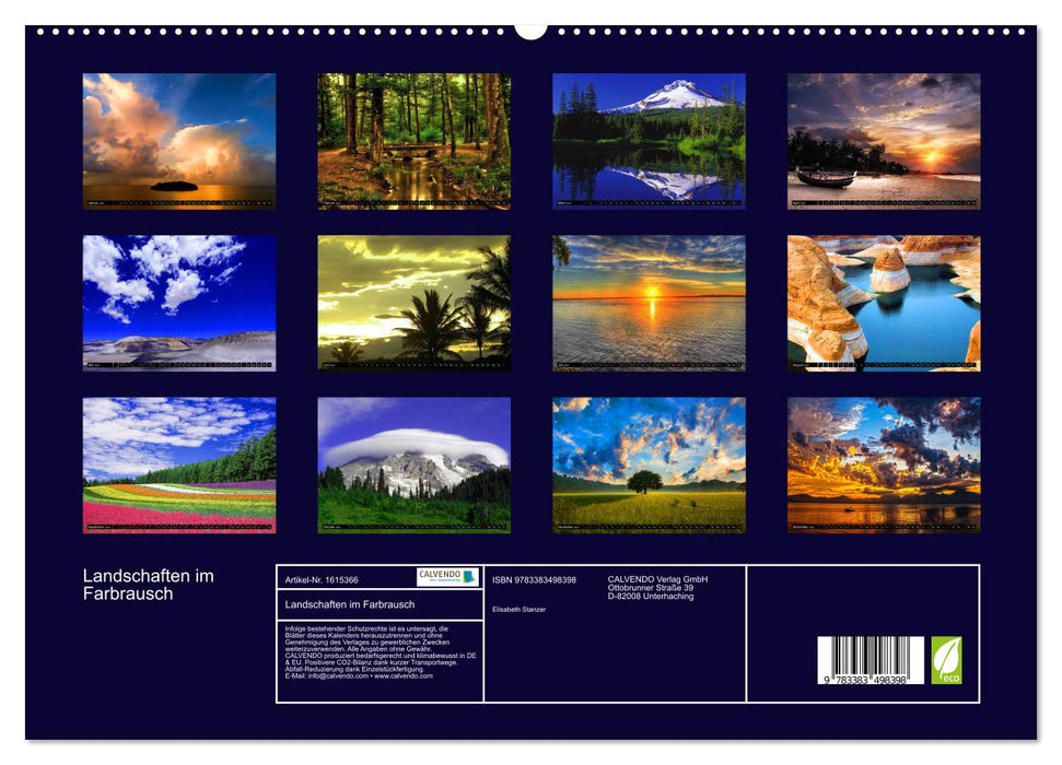 Landschaften im Farbrausch (CALVENDO Premium Wandkalender 2024)
