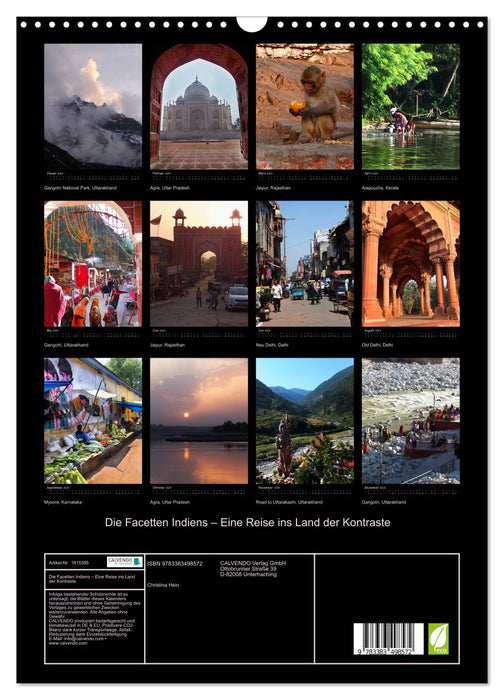 The facets of India – A journey to the land of contrasts (CALVENDO wall calendar 2024) 