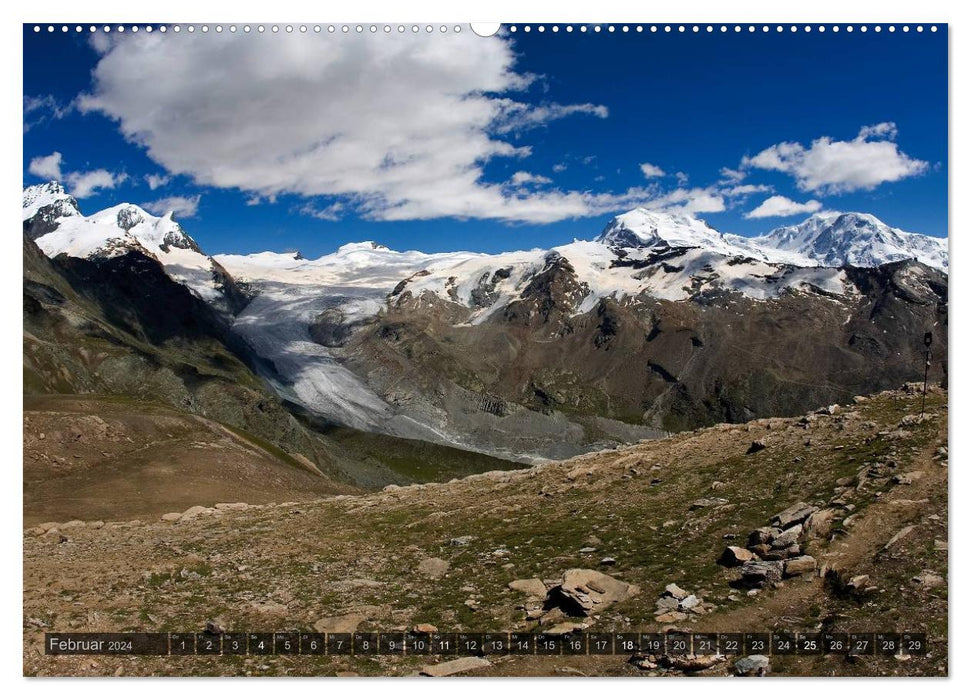 Alpen live - Rund um das Matterhorn (CALVENDO Premium Wandkalender 2024)