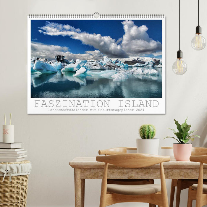 Fascination Islande – Calendrier paysage 2024/calendrier d'anniversaire (Calvendo mural 2024) 