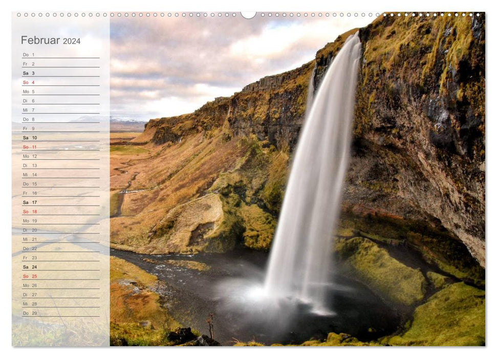 Fascination Iceland - Landscape Calendar 2024 / Birthday Calendar (CALVENDO Wall Calendar 2024) 