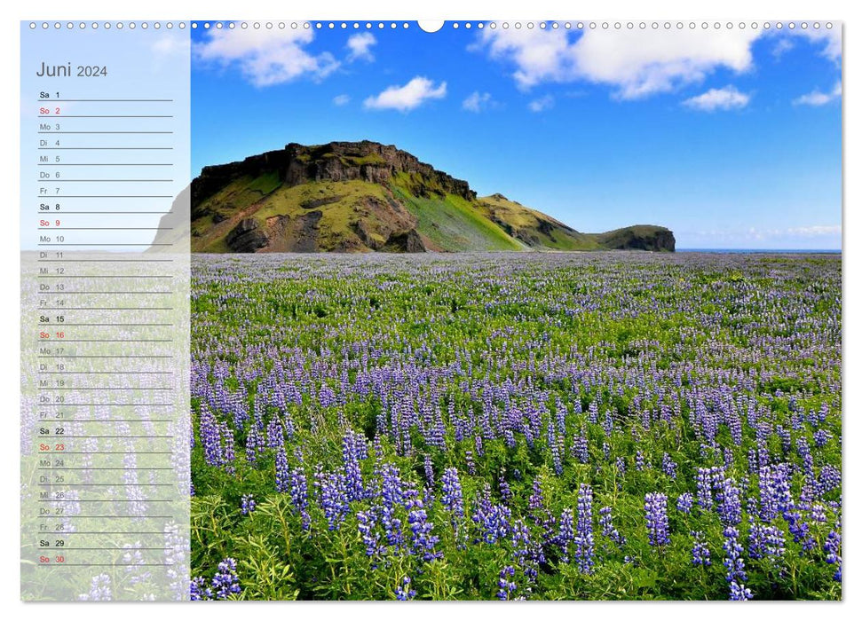 Fascination Islande – Calendrier paysage 2024/calendrier d'anniversaire (Calvendo mural 2024) 