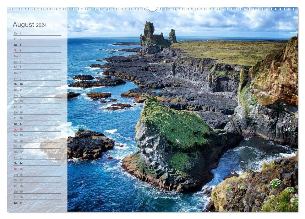 Fascination Iceland - Landscape Calendar 2024 / Birthday Calendar (CALVENDO Wall Calendar 2024) 