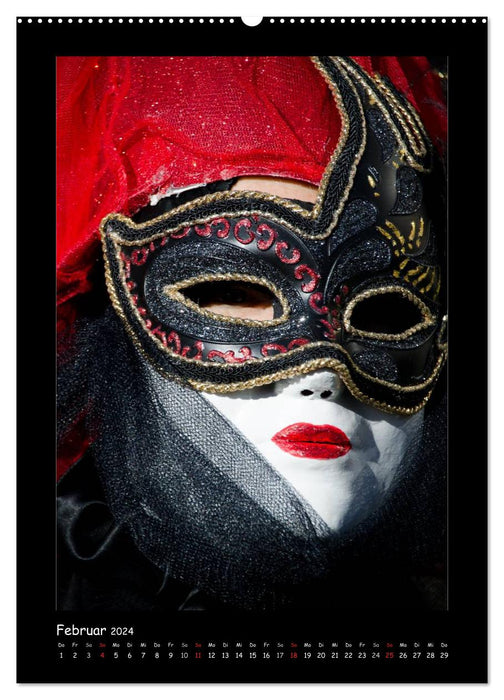 Venetian Masks HALLia VENEZia Schwäbisch Hall (CALVENDO Premium Wall Calendar 2024) 